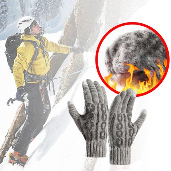 cycling gloves winter knitted men jacquard autumn split fingers wool plus velvet thick warm touchscreen skiing, Black
cycling gloves winter knitted men jacquard autumn split fingers wool plus velvet thick warm touchscreen skiing, Black