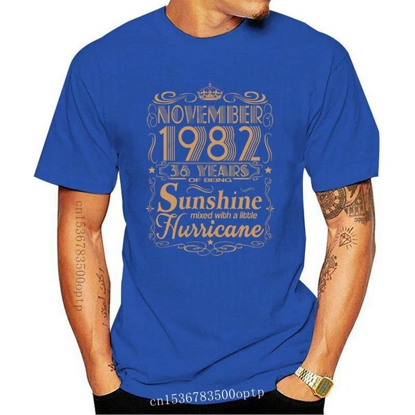 men's t-shirts men t shirt november 1982 36 years sunshine mixed with a little hurricane women t-shirt, White;black
men's t-shirts men t shirt november 1982 36 years sunshine mixed with a little hurricane women t-shirt, White;black