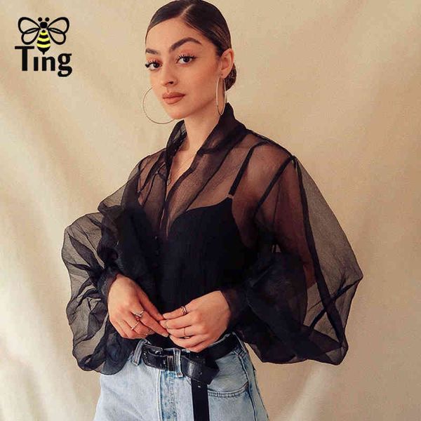 v neck button up blouses long lantern sleeve see through summer dark black blusas streetwear fashion za 210513, White
v neck button up blouses long lantern sleeve see through summer dark black blusas streetwear fashion za 210513, White