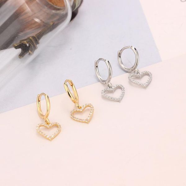 hoop & huggie shiny zircon heart hangle earrings for women crystal drop cz cubic zirconia wholesale simple jewelry, Golden;silver
hoop & huggie shiny zircon heart hangle earrings for women crystal drop cz cubic zirconia wholesale simple jewelry, Golden;silver