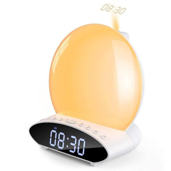 wake up light led alarm clock dual clocks snooze function 7 colorful atmosphere lamp with fm radio interior&external lights
wake up light led alarm clock dual clocks snooze function 7 colorful atmosphere lamp with fm radio interior&external lights