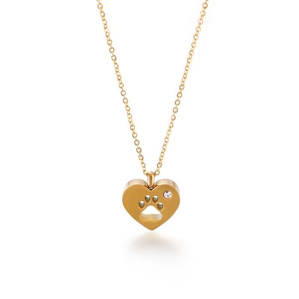 pendant necklaces heart-shaped hollow footprints trendy titanium steel jewelry woman gift drop, Silver
pendant necklaces heart-shaped hollow footprints trendy titanium steel jewelry woman gift drop, Silver