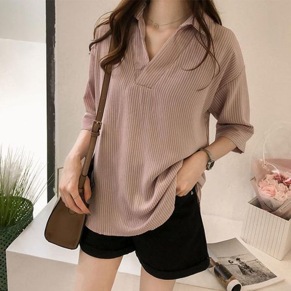 women's blouses & shirts spring summer casual striped women vintage fashion loose soft shirt all-match trend female clothing blusa, White
women's blouses & shirts spring summer casual striped women vintage fashion loose soft shirt all-match trend female clothing blusa, White