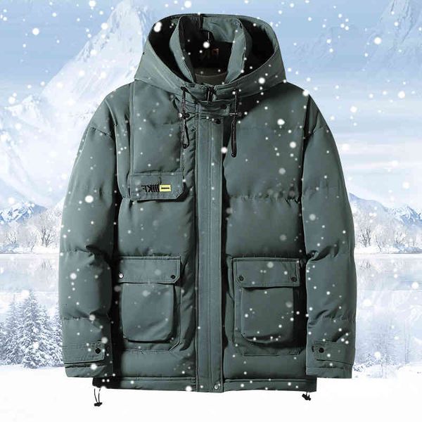 2021 new winter men parka big pockets casual jacket hooded solid color mens thicken warm down outwear coat windproof, Black
2021 new winter men parka big pockets casual jacket hooded solid color mens thicken warm down outwear coat windproof, Black