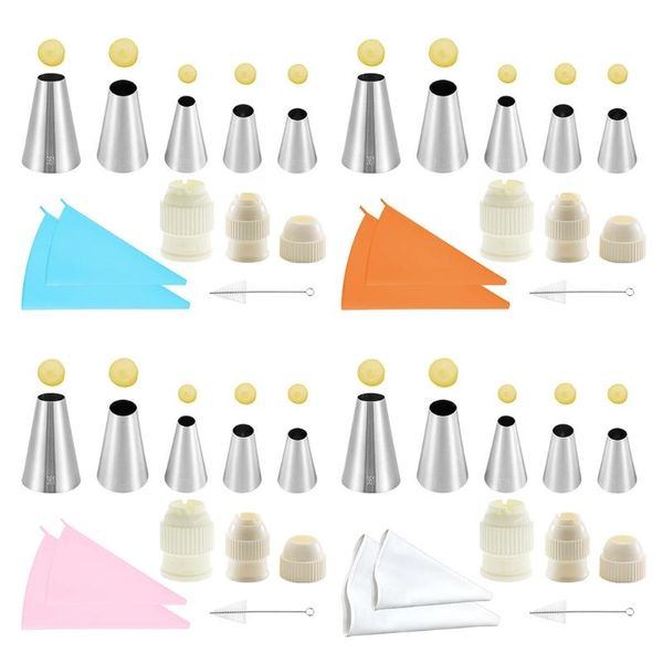 11pcs cake decorating kits round cream cupcakes icing tips nozzles pastry bags reusable coupler brush baking tool & tools
11pcs cake decorating kits round cream cupcakes icing tips nozzles pastry bags reusable coupler brush baking tool & tools