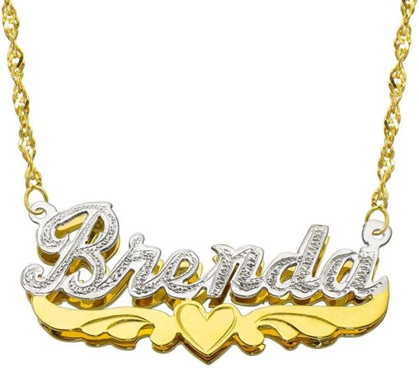 pendant necklaces hip hop custom name necklace personality stainless stee gold choker letter heart for women gift, Silver
pendant necklaces hip hop custom name necklace personality stainless stee gold choker letter heart for women gift, Silver