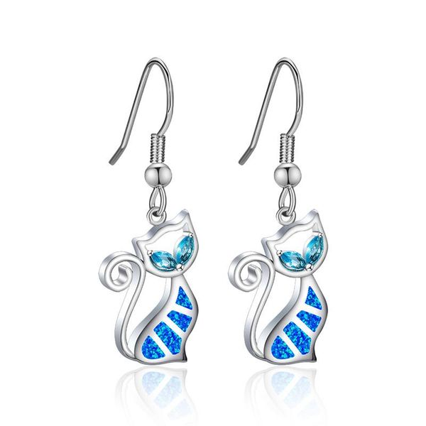 dangle & chandelier aqua blue zircon cute small cat earrings vintage fashion silver color drop for women wedding white opal
dangle & chandelier aqua blue zircon cute small cat earrings vintage fashion silver color drop for women wedding white opal