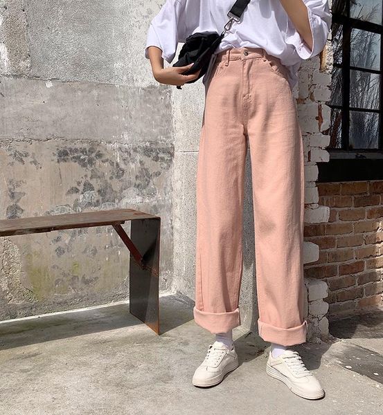 women's jeans 2021 spring cotton y2k streetwear high waist denim trouser simplicity classic e girl straight pants for, Blue
women's jeans 2021 spring cotton y2k streetwear high waist denim trouser simplicity classic e girl straight pants for, Blue