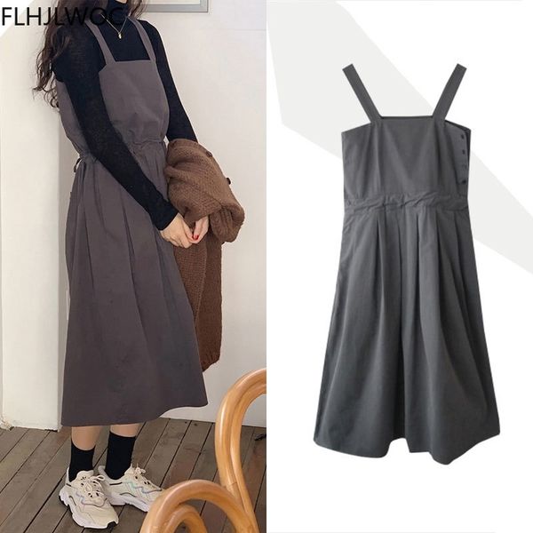 casual dresses spring fenimine vestidos women korea japan style girls preppy design sleeveless strapless retro vintage brace en7n, Black;gray
casual dresses spring fenimine vestidos women korea japan style girls preppy design sleeveless strapless retro vintage brace en7n, Black;gray