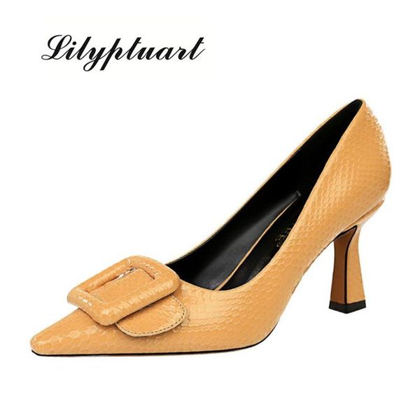 dress shoes european and american professional ol snake pattern high heels shallow mouth pointed belt buckle women's, Black
dress shoes european and american professional ol snake pattern high heels shallow mouth pointed belt buckle women's, Black