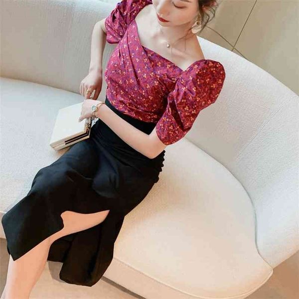 summer women's retro floral square collar bubble sleeve high waist skirt suit knee-length zippers 210416, White
summer women's retro floral square collar bubble sleeve high waist skirt suit knee-length zippers 210416, White