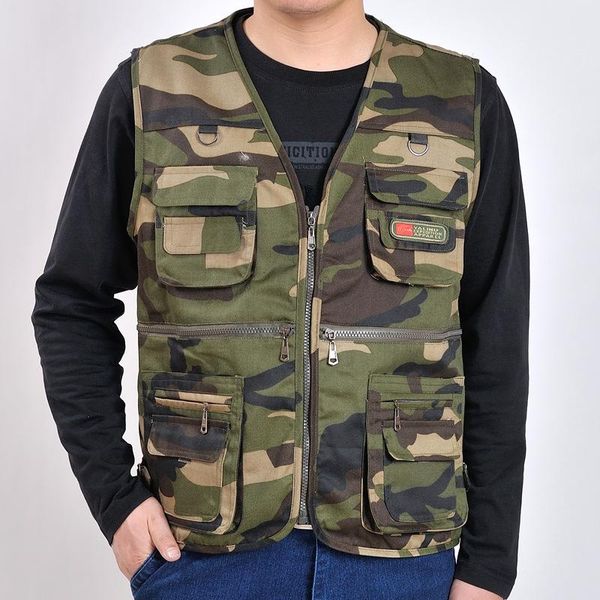 men's vests vest men outerwear military camouflage waistcoat multi-pocket short style durable oversized, Black;white
men's vests vest men outerwear military camouflage waistcoat multi-pocket short style durable oversized, Black;white