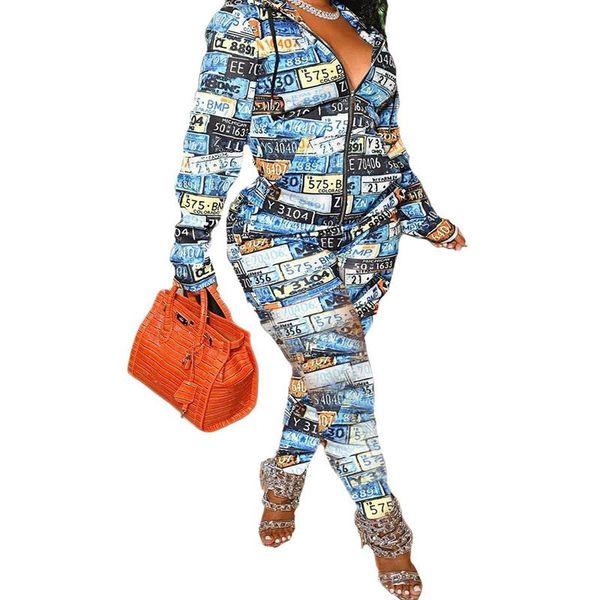 women's two piece pants autumn sports suit fashion all-match printing long-sleeved slim slimming buttocks sweet and spicy casual wear, White
women's two piece pants autumn sports suit fashion all-match printing long-sleeved slim slimming buttocks sweet and spicy casual wear, White