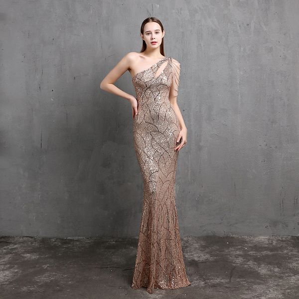 sparkly evening dresses long one-shoulder floor-length bling prom dress mermaid sequined women gowns, Black
sparkly evening dresses long one-shoulder floor-length bling prom dress mermaid sequined women gowns, Black