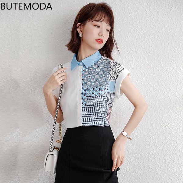 women's blouses & shirts butemoda summer korean chiffon women striped shirt lady woman floral loose blusas mujer de moda, White
women's blouses & shirts butemoda summer korean chiffon women striped shirt lady woman floral loose blusas mujer de moda, White