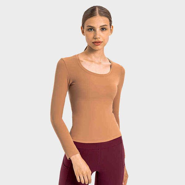 women's t-shirt yoga cloth autumn and winter women's tight naked bottomed fitns soft running long sleev, White
women's t-shirt yoga cloth autumn and winter women's tight naked bottomed fitns soft running long sleev, White