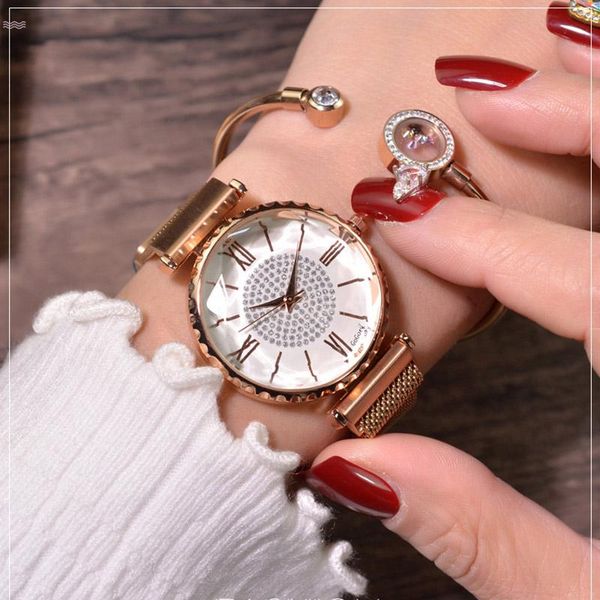 wristwatches 2021 luxury watches for women bracelet magnetic mesh band rhinestone wristwatch ladies diamond quartz clock relogio feminino, Slivery;brown
wristwatches 2021 luxury watches for women bracelet magnetic mesh band rhinestone wristwatch ladies diamond quartz clock relogio feminino, Slivery;brown