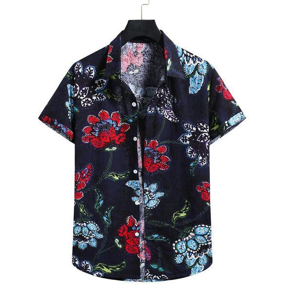 men's casual shirts 2021 hawaiian linen shirt summer short sleeve fashion printed, White;black
men's casual shirts 2021 hawaiian linen shirt summer short sleeve fashion printed, White;black