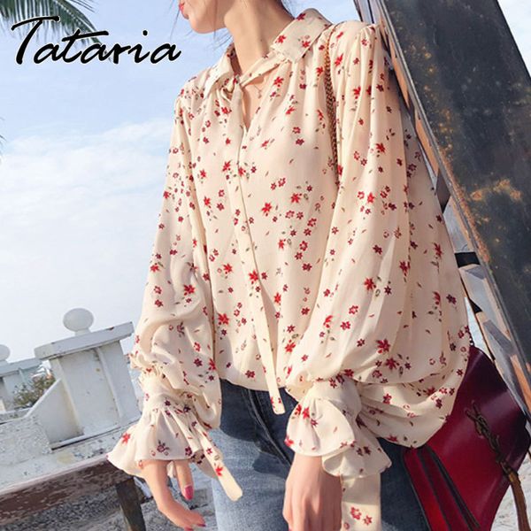 tataria autumn women blouse and floral print casual shirts long sleeve turn-down collar 210514, White
tataria autumn women blouse and floral print casual shirts long sleeve turn-down collar 210514, White