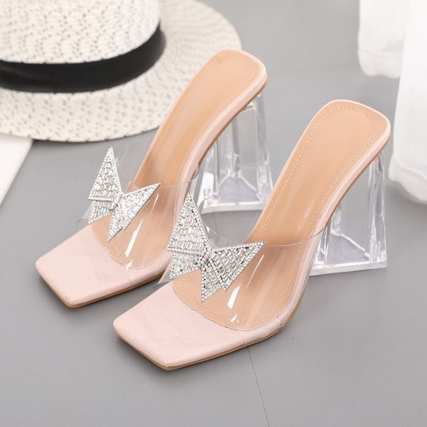 slippers high-heeled sandals, soft slippers, transparent, bow-laced, in black fabric 2i3c
slippers high-heeled sandals, soft slippers, transparent, bow-laced, in black fabric 2i3c