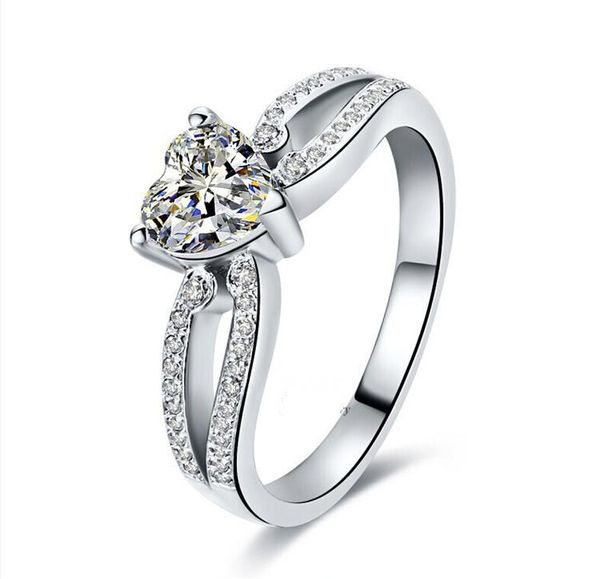 cluster rings elegant 2ct heart shape women ring 925 sterling silver promise for wedding, Golden;silver
cluster rings elegant 2ct heart shape women ring 925 sterling silver promise for wedding, Golden;silver