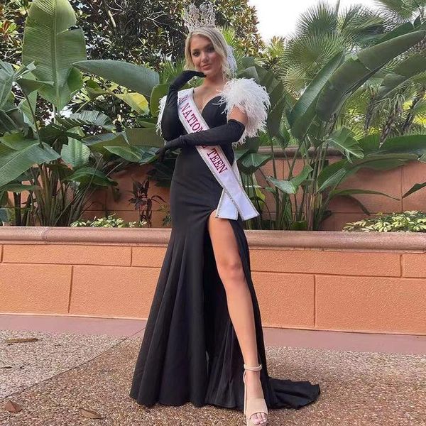 party dresses black off shoulder feather evening 2021 side split mermaid prom gown custom made pageant dress, White;black
party dresses black off shoulder feather evening 2021 side split mermaid prom gown custom made pageant dress, White;black