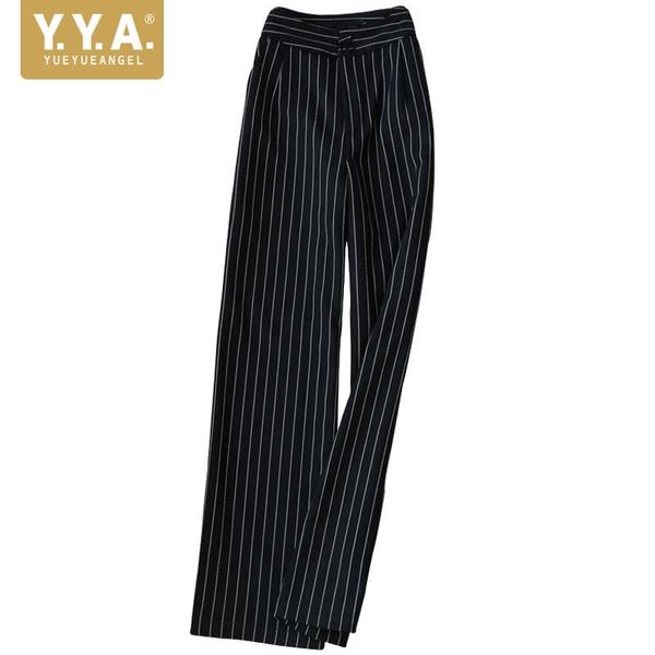 women's pants & capris 2021 high waist stripe wide leg womens suit office lady formal wear profession korean style female, Black;white
women's pants & capris 2021 high waist stripe wide leg womens suit office lady formal wear profession korean style female, Black;white