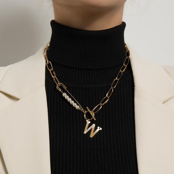 pendant necklaces kmvexo simulated pearl pins chains for women pave crystal w letter toggle clasp necklace collars kpop jewelry, Silver
pendant necklaces kmvexo simulated pearl pins chains for women pave crystal w letter toggle clasp necklace collars kpop jewelry, Silver