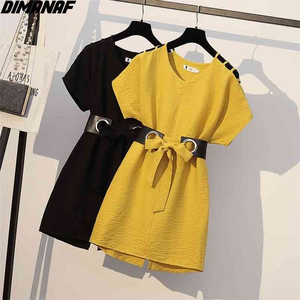 plus size summer dress women basic solid office female belt show thin loose white casual spring big 4xl 210531, Black;gray
plus size summer dress women basic solid office female belt show thin loose white casual spring big 4xl 210531, Black;gray