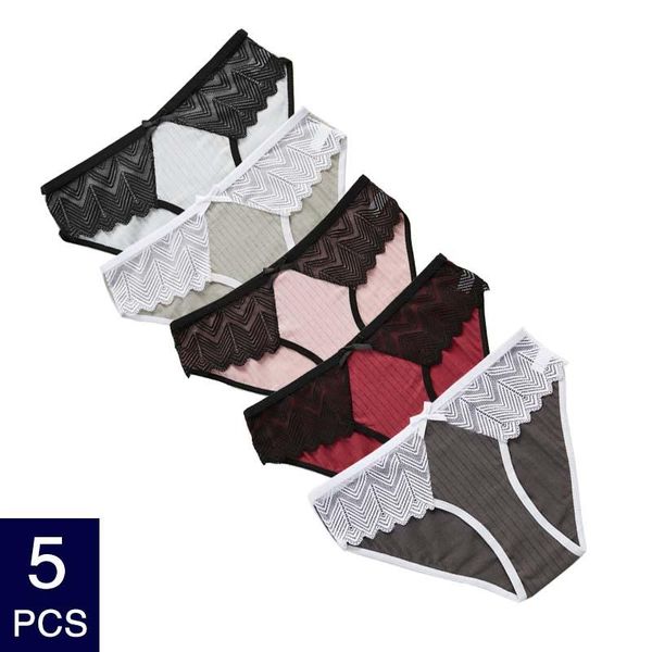 women's panties 5pcs cotton soft panty solid lace comfort underwear skin-friendly briefs women low-rise lingerie intimates, Black;pink
women's panties 5pcs cotton soft panty solid lace comfort underwear skin-friendly briefs women low-rise lingerie intimates, Black;pink