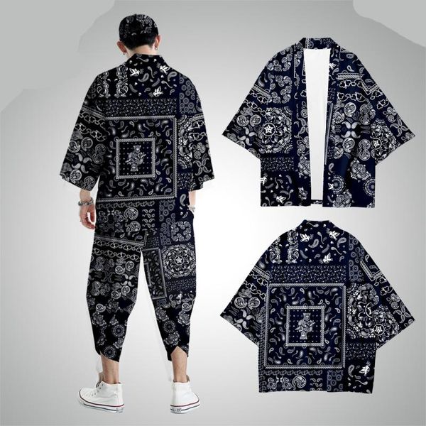 ethnic clothing kimono cashew flower shirt men loose national tide vintage printed feather textured outer cropped trousers pants set, Red
ethnic clothing kimono cashew flower shirt men loose national tide vintage printed feather textured outer cropped trousers pants set, Red