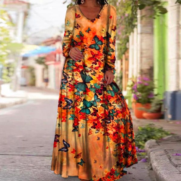 casual dresses vintage elegant pleated autumn dress women butterfly printed long sleeve boho plus size loose maxi pullover, Black;gray
casual dresses vintage elegant pleated autumn dress women butterfly printed long sleeve boho plus size loose maxi pullover, Black;gray