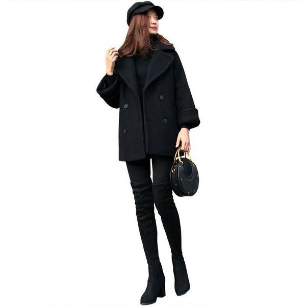 women's wool & blends cotday double breasted black thick women 2021 autumn and winter fashion korea style loose hepburn woolen blend co
women's wool & blends cotday double breasted black thick women 2021 autumn and winter fashion korea style loose hepburn woolen blend co
