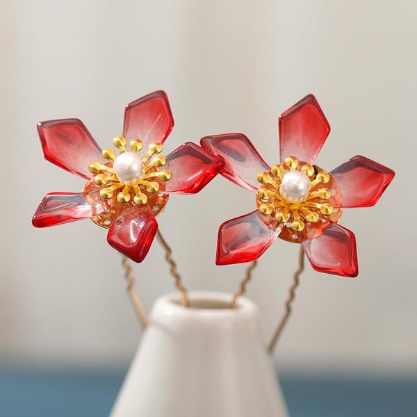 hair clips & barrettes 2pcs vintage red floral trendy hairpins inlaid a pearl in the middle women wedding tiara elegant decoration e, Golden;silver
hair clips & barrettes 2pcs vintage red floral trendy hairpins inlaid a pearl in the middle women wedding tiara elegant decoration e, Golden;silver