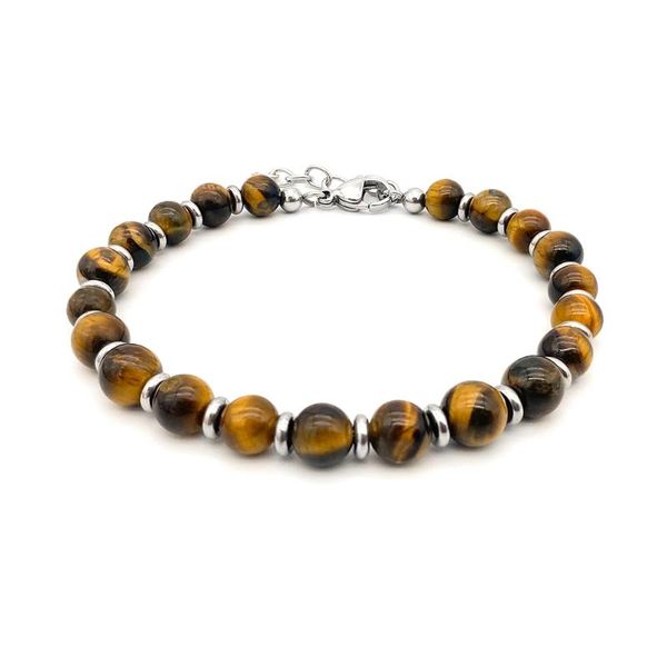 beaded, strands runda tiger's eye beaded bracelet for men 22cm stainless steel accessories handmade men's fashion jewelry gifts, Black
beaded, strands runda tiger's eye beaded bracelet for men 22cm stainless steel accessories handmade men's fashion jewelry gifts, Black