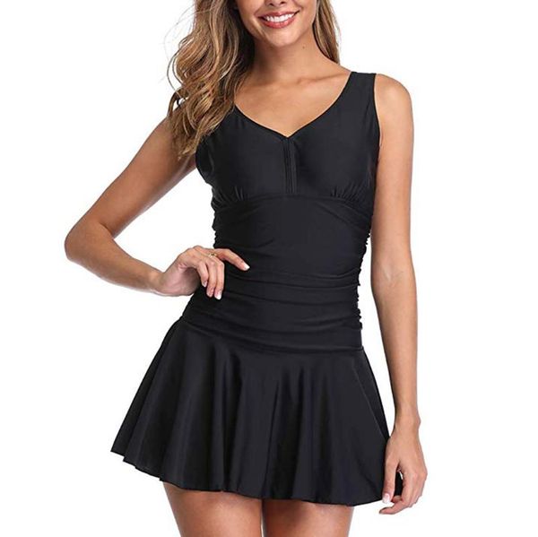 women's swimwear solid push up bikini high waist padded swimdress cut ruched swimsuit stroje kapielowe damskie #t3g, White;black
women's swimwear solid push up bikini high waist padded swimdress cut ruched swimsuit stroje kapielowe damskie #t3g, White;black