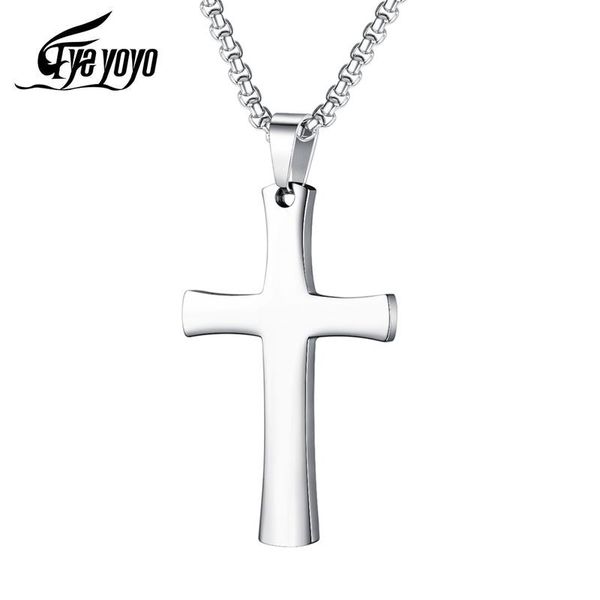 pendant necklaces eyeyoyo male classic cross necklace for men stainless steel statement cruz jewelry link chain, Silver
pendant necklaces eyeyoyo male classic cross necklace for men stainless steel statement cruz jewelry link chain, Silver