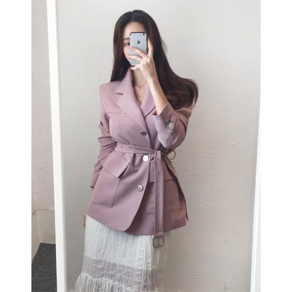 women suit jacket female spring korean fashion temperament waist thin long sleeve casual single-breasted dress women's suits & blazers, White;black
women suit jacket female spring korean fashion temperament waist thin long sleeve casual single-breasted dress women's suits & blazers, White;black