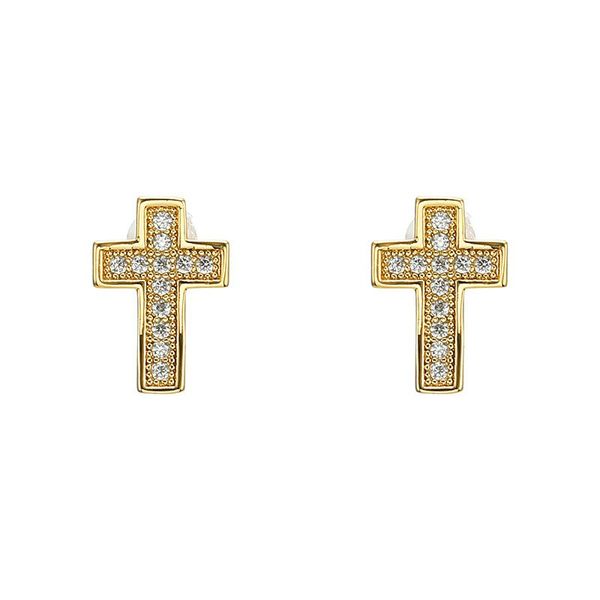 source manufacturer cross-border micro-inlaid zircon cross earrings simple jewelry korean geometric stud, Golden;silver
source manufacturer cross-border micro-inlaid zircon cross earrings simple jewelry korean geometric stud, Golden;silver