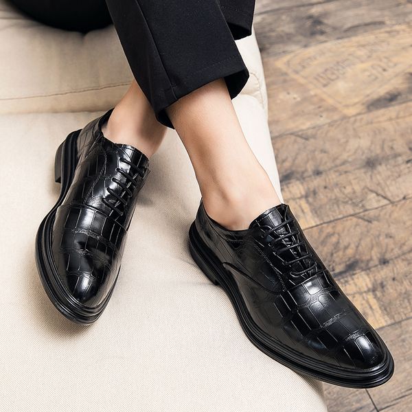 wing-tip men oxford shoes unique designer men dress shoes crocodile pattern casual business shoes, Black
wing-tip men oxford shoes unique designer men dress shoes crocodile pattern casual business shoes, Black