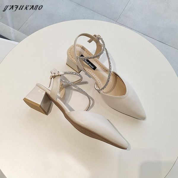 sandals 5 cm fashion pointed toe mid-heel rhinestone band party dress high heels shallow lady pumps thick heel rome shoes, Black 
sandals 5 cm fashion pointed toe mid-heel rhinestone band party dress high heels shallow lady pumps thick heel rome shoes, Black