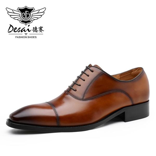 dress shoes desai men formal male oxfords triple joint office genuine leather wedding party lace up autumn spring, Black
dress shoes desai men formal male oxfords triple joint office genuine leather wedding party lace up autumn spring, Black