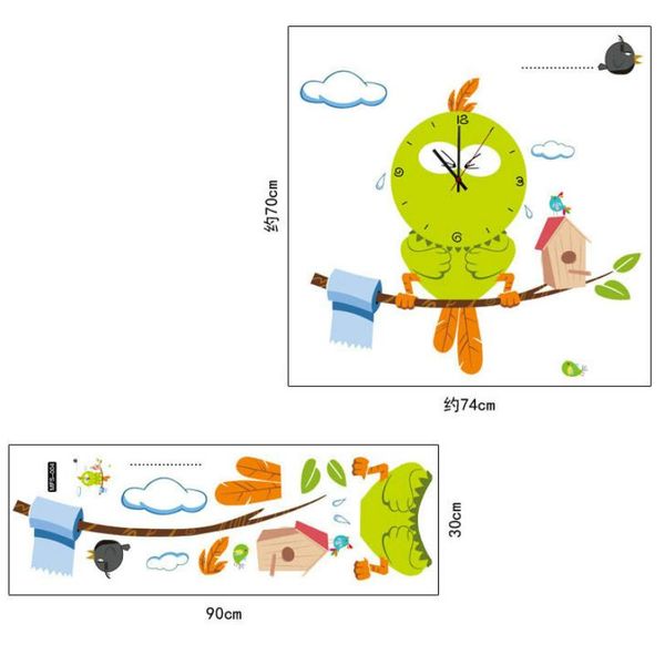creative cartoon bird 3d wall clock sticker children's decorative living room school cute modern design watch clocks
creative cartoon bird 3d wall clock sticker children's decorative living room school cute modern design watch clocks