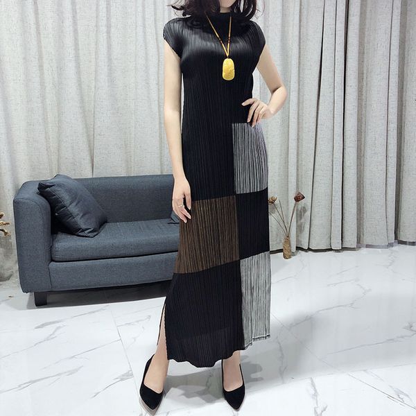 casual dresses pleated dress summer high fashion women turtleneck bronzing long slim sleeveless elegant a-line dress vintage cloth, Black;gray
casual dresses pleated dress summer high fashion women turtleneck bronzing long slim sleeveless elegant a-line dress vintage cloth, Black;gray