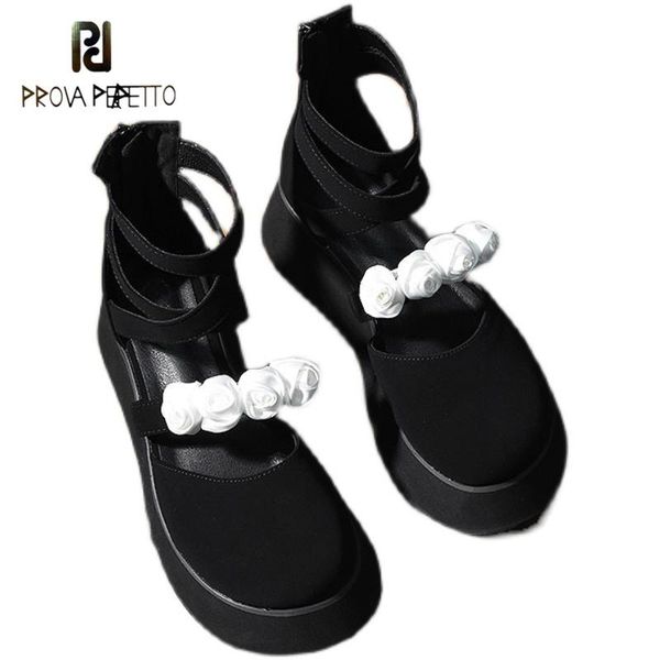 dress shoes fashion single women's autumn leisure muffin thick-soled toe cap, back zipper foot surround with flowers roman, Black
dress shoes fashion single women's autumn leisure muffin thick-soled toe cap, back zipper foot surround with flowers roman, Black