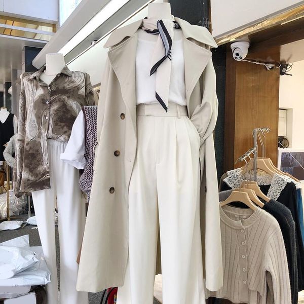 women's trench coats autumn 2021 east gate wear han ins big lapel temperament waist long pure color loose windbreaker, Tan;black
women's trench coats autumn 2021 east gate wear han ins big lapel temperament waist long pure color loose windbreaker, Tan;black