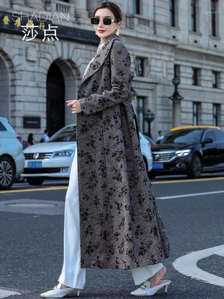 printed hepburn tweed coat women's autumn and winter temperament medium long thickened cashmere grey wool & blends, Black
printed hepburn tweed coat women's autumn and winter temperament medium long thickened cashmere grey wool & blends, Black