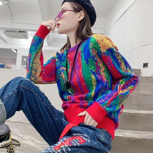 ethnic clothing korean women's loose fitting rainbow star sky jacquard knitted round neck gradient top, Red
ethnic clothing korean women's loose fitting rainbow star sky jacquard knitted round neck gradient top, Red