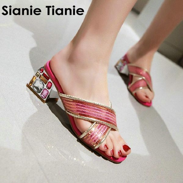 slippers sianie tianie 2021 summer sequin bling woman shoes colorful crystal stone high heels bohemian ethnic beach mules, Black
slippers sianie tianie 2021 summer sequin bling woman shoes colorful crystal stone high heels bohemian ethnic beach mules, Black