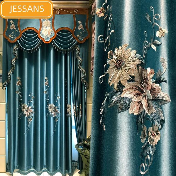 curtain & drapes chinese and european style atmospheric pastoral embroidered curtains for living room bedroom blackout customization
curtain & drapes chinese and european style atmospheric pastoral embroidered curtains for living room bedroom blackout customization
